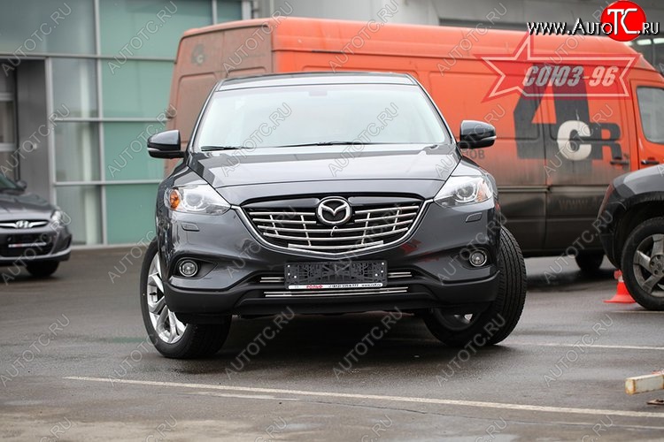 7 739 р. Декоративный элемент воздухозаборника Souz-96 (d16)  Mazda CX-9  TB (2012-2015) 2-ой рестайлинг  с доставкой в г. Чебоксары