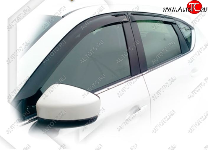 2 099 р. Дефлектора окон CA-Plastic Mazda CX-5 KF (2016-2025) (Classic полупрозрачный, Без хром.молдинга)  с доставкой в г. Чебоксары
