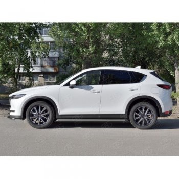 19 999 р. Защита порогов из круглой трубы диаметром 63 мм SLITKOFF v3  Mazda CX-5  KF (2016-2025)  с доставкой в г. Чебоксары. Увеличить фотографию 2