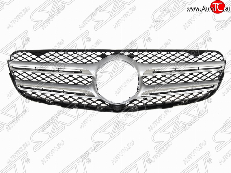 8 949 р. Решетка радиатора SAT (хром/под камеру) Mercedes-Benz GLC class X253 (2015-2025) (Неокрашенная)  с доставкой в г. Чебоксары