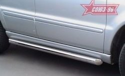 Защита порогов Souz-96 (d76) Mercedes-Benz ML class  W163 (1997-2001) дорестайлинг