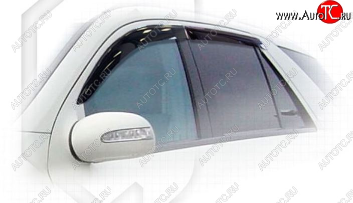 2 099 р. Дефлектора окон CA-Plastiс Mercedes-Benz ML class W164 рестайлинг (2008-2011) (Classic полупрозрачный, Без хром.молдинга)  с доставкой в г. Чебоксары