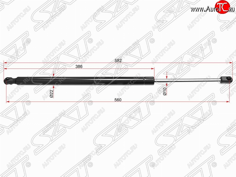 589 р. Газовый упор крышки багажника SAT  Mercedes-Benz ML class  W164 (2005-2011) дорестайлинг, рестайлинг  с доставкой в г. Чебоксары