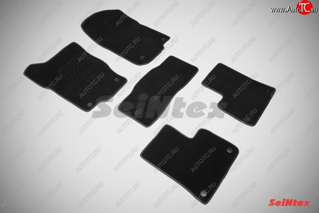 3 299 р. Износостойкие коврики в салон SeiNtex Premium LUX 4 шт. (ворсовые) Mercedes-Benz ML class W166 (2011-2015)  с доставкой в г. Чебоксары