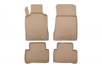 Коврики в салон Element 4 шт. (полиуретан) Mercedes-Benz CLS class W219 (2004-2010) (Бежевые)