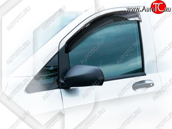 1 959 р. Дефлектора окон CA-Plastiс Mercedes-Benz Vito W447 рестайлинг (2018-2025) (Classic полупрозрачный, Без хром.молдинга)  с доставкой в г. Чебоксары