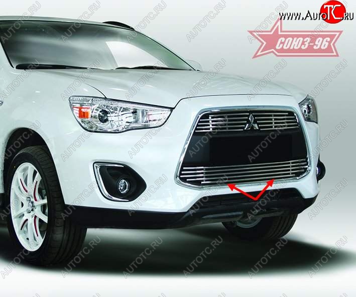 2 294 р. Декоративный элемент воздухозаборника Souz-96 (d10)  Mitsubishi ASX (2013-2016) 1-ый рестайлинг  с доставкой в г. Чебоксары