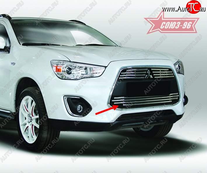 7 499 р. Декоративный элемент воздухозаборника Souz-96 (d16)  Mitsubishi ASX (2013-2016) 1-ый рестайлинг  с доставкой в г. Чебоксары