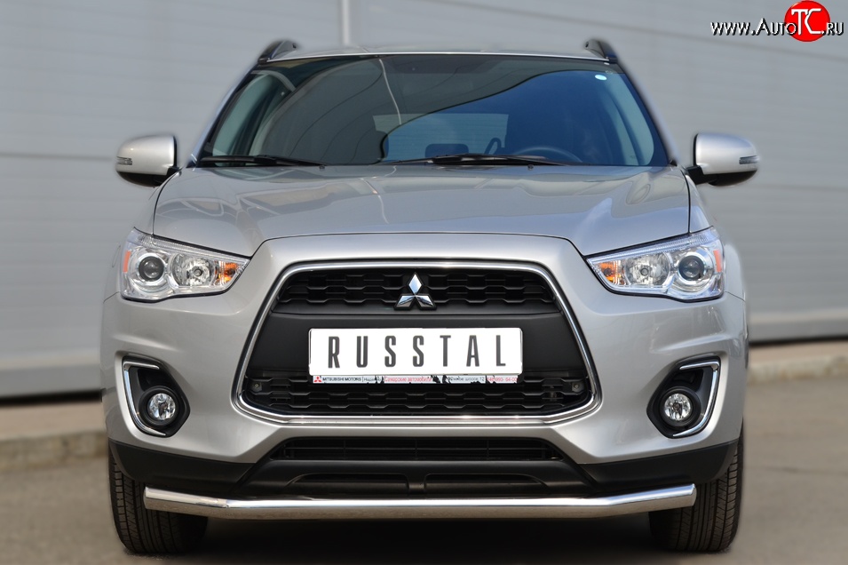 15 399 р. Одинарная защита переднего бампера диаметром 63 мм SLITKOFF  Mitsubishi ASX (2013-2016) 1-ый рестайлинг  с доставкой в г. Чебоксары