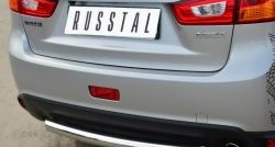 15 849 р. Одинарная защита заднего бампера из трубы диаметром 63 мм SLITKOFF  Mitsubishi ASX (2013-2016) 1-ый рестайлинг  с доставкой в г. Чебоксары. Увеличить фотографию 2