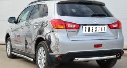 15 849 р. Одинарная защита заднего бампера из трубы диаметром 63 мм SLITKOFF  Mitsubishi ASX (2013-2016) 1-ый рестайлинг  с доставкой в г. Чебоксары. Увеличить фотографию 4