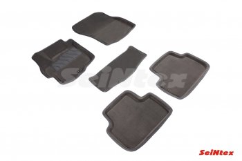 7 399 р. Комплект ворсовых ковриков в салон Seintex (3D) Mitsubishi ASX 2-ой рестайлинг (2017-2020) (Черный)  с доставкой в г. Чебоксары. Увеличить фотографию 2