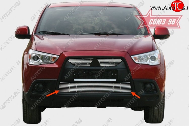 4 544 р. Декоративный элемент воздухозаборника Souz-96 (d10)  Mitsubishi ASX (2010-2012) дорестайлинг  с доставкой в г. Чебоксары