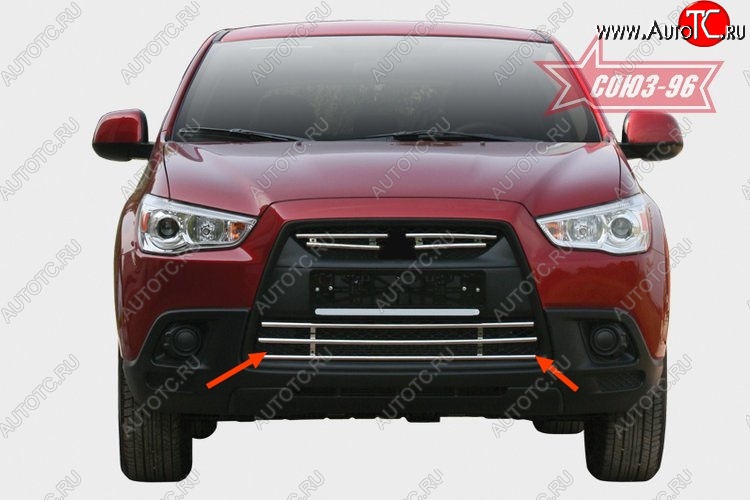 5 579 р. Декоративный элемент воздухозаборника Souz-96 (d16)  Mitsubishi ASX (2010-2012) дорестайлинг  с доставкой в г. Чебоксары
