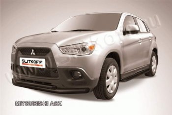 Защита переднего бампера из труб d76/57 Slitkoff Mitsubishi ASX (2010-2012) дорестайлинг