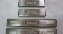 5 349 р. Накладки на порожки автомобиля СТ Mitsubishi ASX 1-ый рестайлинг (2013-2016)  с доставкой в г. Чебоксары. Увеличить фотографию 3