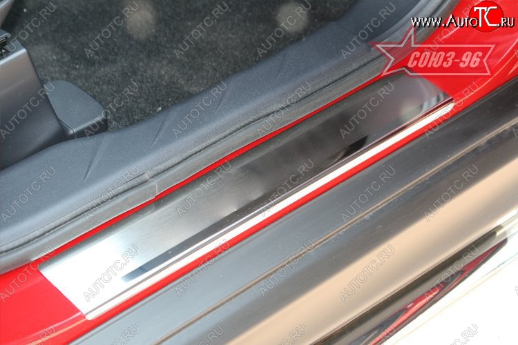 2 564 р. Накладки на внутренние пороги Souz-96 (без логотипа) Mitsubishi ASX 1-ый рестайлинг (2013-2016)  с доставкой в г. Чебоксары