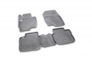 Комплект 3D ковриков салона Element (полиуретан) Mitsubishi Colt  Z20, Z30 хэтчбэк 3 дв. (2008-2012) рестайлинг (Черные)