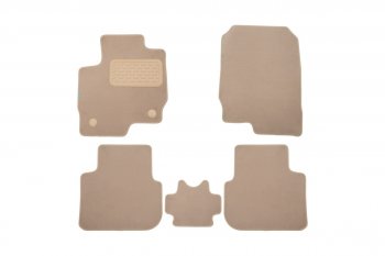 Текстильные коврики салона АКПП хэтчбек Klever Premium Mitsubishi Colt ( Z20, Z30 хэтчбэк 3 дв.,  Z30) (2002-2012) дорестайлинг, хэтчбэк 5 дв. дорестайлинг, рестайлинг, хэтчбэк 5 дв. рестайлинг (Бежевые)