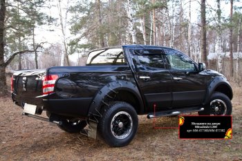 11 499 р. Молдинги дверей RA (комплект)  Mitsubishi L200  5 KK,KL (2015-2019) дорестайлинг (Поверхность глянец (под окраску), Неокрашенные)  с доставкой в г. Чебоксары. Увеличить фотографию 2