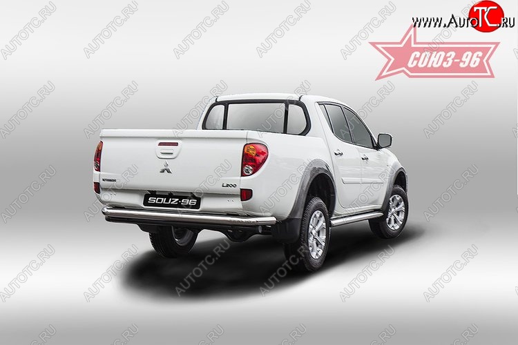 12 734 р. Одинарная защита заднего бампера с диаметром трубы 76 мм Souz-96  Mitsubishi L200  5 KK,KL (2015-2019) дорестайлинг  с доставкой в г. Чебоксары