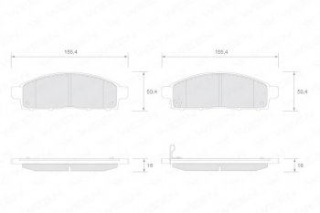 3 479 р. Тормозные колодки Ferodo (передние) Mitsubishi Pajero Sport PB дорестайлинг (2008-2013)  с доставкой в г. Чебоксары. Увеличить фотографию 2