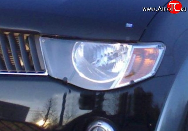 1 484 р. Прозрачная защита передних фар Novline  Mitsubishi L200 ( 4,  5 KK,KL) (2006-2022)  дорестайлинг, рестайлинг  с доставкой в г. Чебоксары