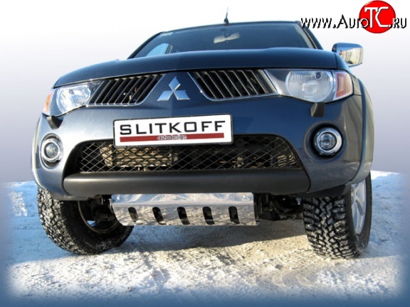 6 499 р. Защита картера двигателя Slitkoff Mitsubishi L200 5 KK,KL рестайлинг (2018-2022)  с доставкой в г. Чебоксары