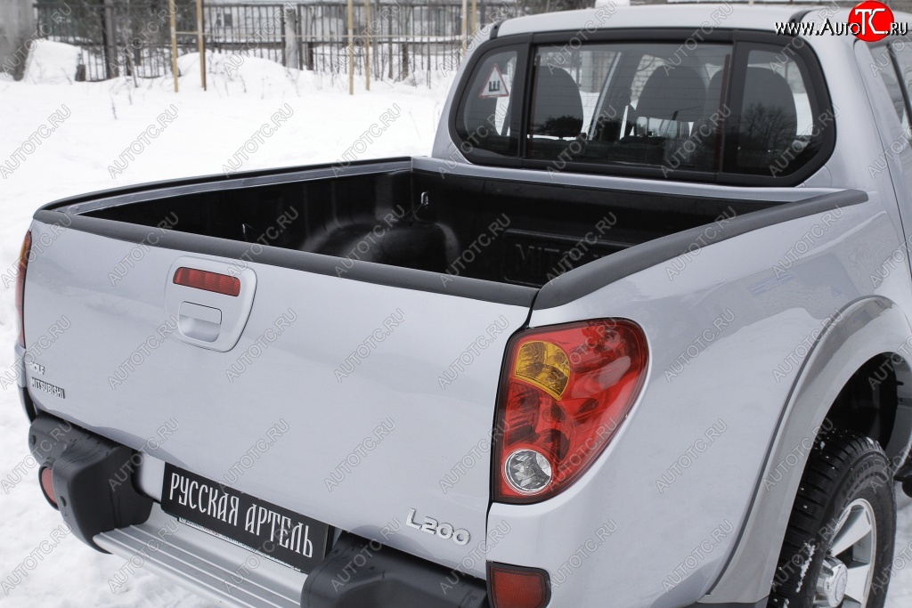 1 799 р. Накладки на борта кузова автомобиля RA  Mitsubishi L200 ( 4,  5 KK,KL) (2006-2022)  дорестайлинг, рестайлинг (Задний откидной борт)  с доставкой в г. Чебоксары