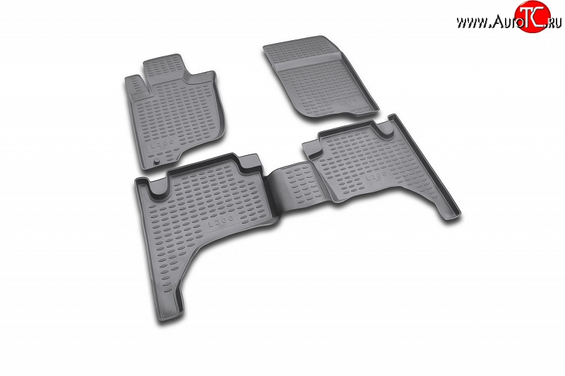 1 709 р. Коврики в салон Element 4 шт. (полиуретан)  Mitsubishi L200 ( 4,  5 KK,KL) (2006-2022)  дорестайлинг, рестайлинг  с доставкой в г. Чебоксары