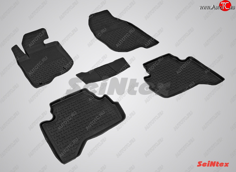 3 199 р. Износостойкие резиновые коврики в салон с высоким бортом Seintex Mitsubishi L200 4  дорестайлинг (2006-2014)  с доставкой в г. Чебоксары