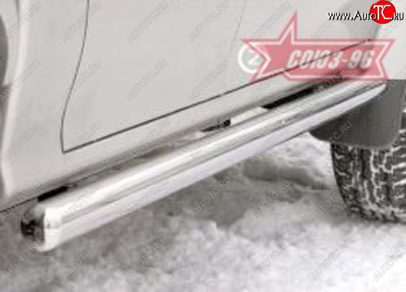 14 894 р. Защита порогов Souz-96 (d60) Mitsubishi L200 3 K74T рестайлинг (2005-2006)  с доставкой в г. Чебоксары