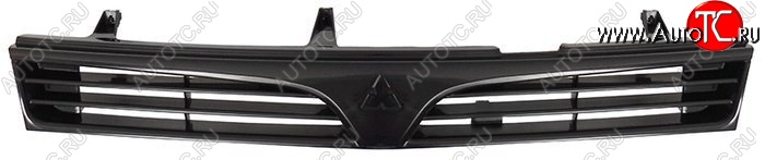1 699 р. Решётка радиатора SAT (черная) Mitsubishi Lancer 8 дорестайлинг седан (1995-1997) (Неокрашенная)  с доставкой в г. Чебоксары