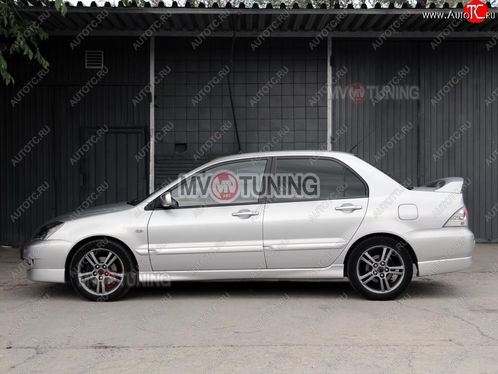 5 279 р. Пороги накладки Sport 2.0 Mitsubishi Lancer 9 CS седан 1-ый рестайлинг (2003-2005) (Неокрашенные)  с доставкой в г. Чебоксары