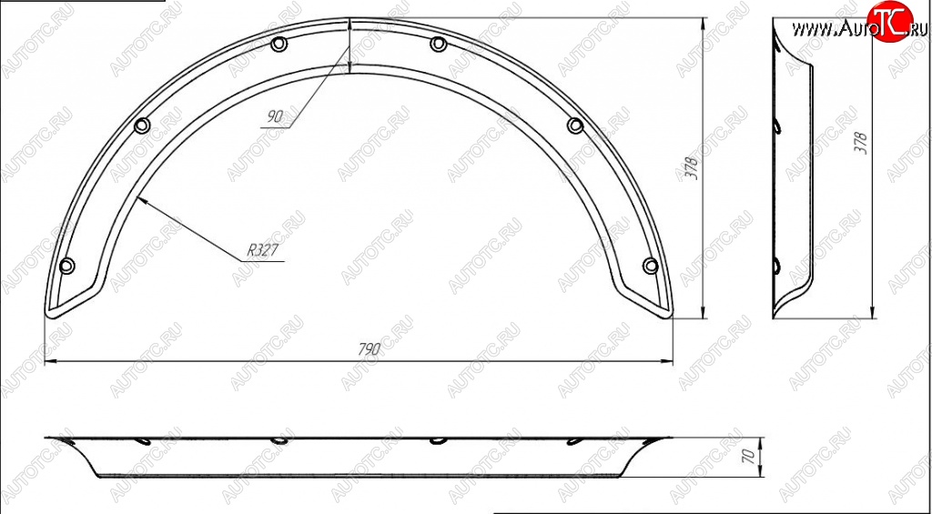 5 279 р. Универсальные арки New School (70 мм) Nissan Tiida Latio C11 хэтчбек (2004-2012) (Шагрень: 4 шт)  с доставкой в г. Чебоксары
