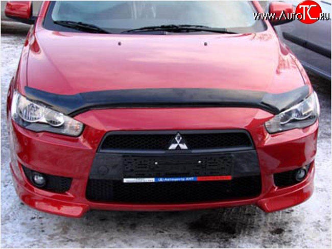 3 069 р. Дефлектор капота NovLine Mitsubishi Lancer 10 CY седан дорестайлинг (2007-2010)  с доставкой в г. Чебоксары
