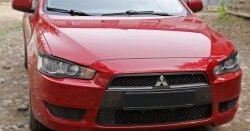 549 р. Реснички на фары RA Mitsubishi Lancer 10 CY седан дорестайлинг (2007-2010) (Неокрашенные)  с доставкой в г. Чебоксары. Увеличить фотографию 7