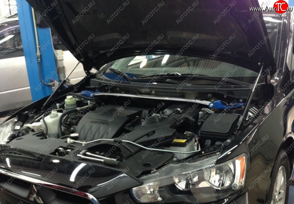 2 199 р. Газовые упоры капота (рестайлинг) Berkut Mitsubishi Lancer 10 CY седан дорестайлинг (2007-2010)  с доставкой в г. Чебоксары