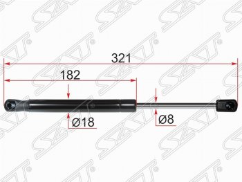 Газовый упор крышки багажника SAT Mitsubishi Lancer  10 CY (2007-2017) седан дорестайлинг, хэтчбэк дорестайлинг, седан рестайлинг, хэтчбек 5 дв рестайлинг