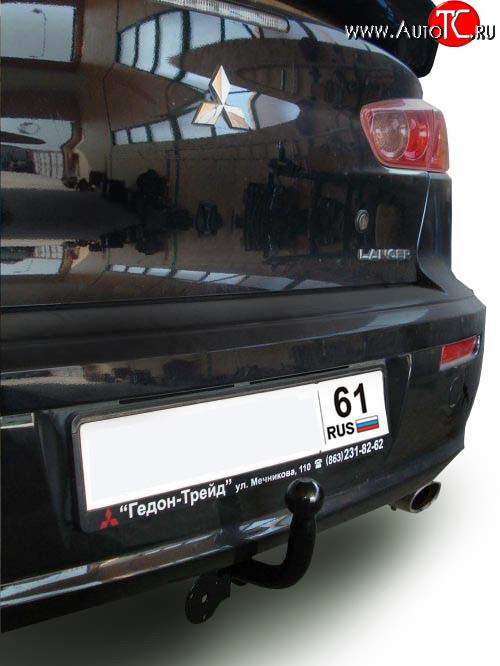 6 899 р. Фаркоп Лидер Плюс Mitsubishi Lancer 10 CY седан дорестайлинг (2007-2010) (Без электропакета)  с доставкой в г. Чебоксары