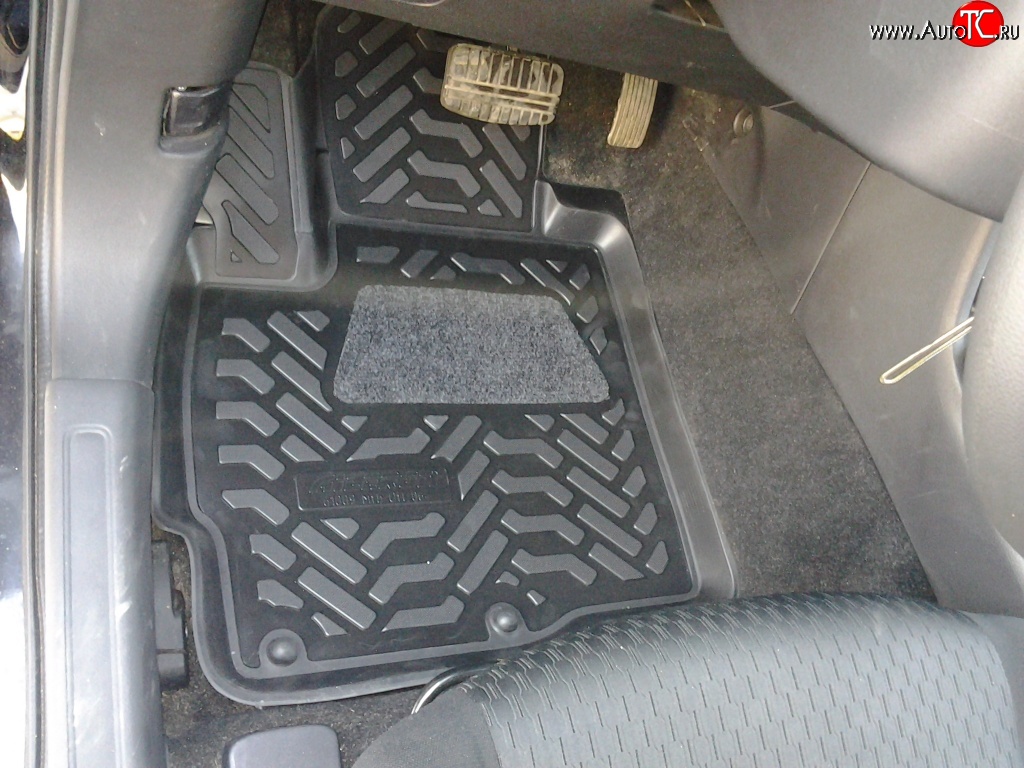 1 679 р. Коврики в салон Aileron 4 шт. (полиуретан) Mitsubishi Outlander XL (CW)  дорестайлинг (2005-2009)  с доставкой в г. Чебоксары