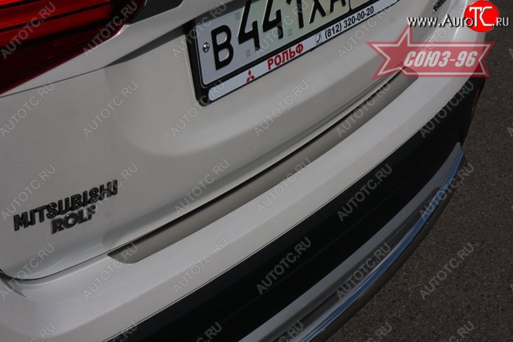 1 484 р. Накладка защитная на задний бампер Souz-96  Mitsubishi Outlander  GF (2015-2018) 2-ой рестайлинг  с доставкой в г. Чебоксары