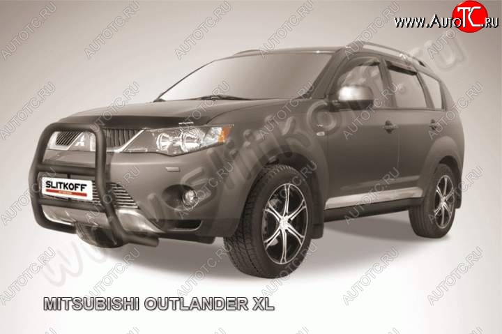 18 399 р. Кенгурятник d57 высокий  Mitsubishi Outlander  XL (2005-2009) (CW)  дорестайлинг (Цвет: серебристый)  с доставкой в г. Чебоксары