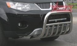 Защита переднего бампера с нижней защитой Souz-96 (d60) Mitsubishi Outlander  XL (2005-2009) (CW)  дорестайлинг