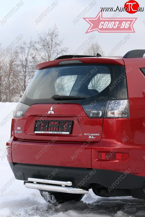 11 879 р. Двойная защита заднего бампера Souz-96 (d60/42)  Mitsubishi Outlander  XL (2010-2013) (CW)  рестайлинг  с доставкой в г. Чебоксары