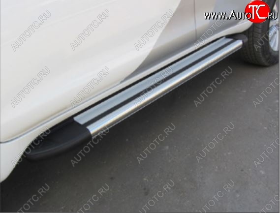 11 789 р. Порожки для ног (дорестайлинг) Arbori Luxe Silver  Mitsubishi Outlander  GF (2012-2014) дорестайлинг  с доставкой в г. Чебоксары