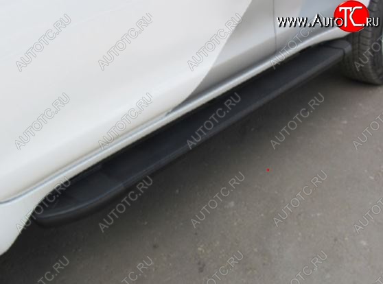 11 609 р. Порожки для ног (рестайлинг) Arbori Optima Black  Mitsubishi Outlander  GF (2014-2016) 1-ый рестайлинг  с доставкой в г. Чебоксары