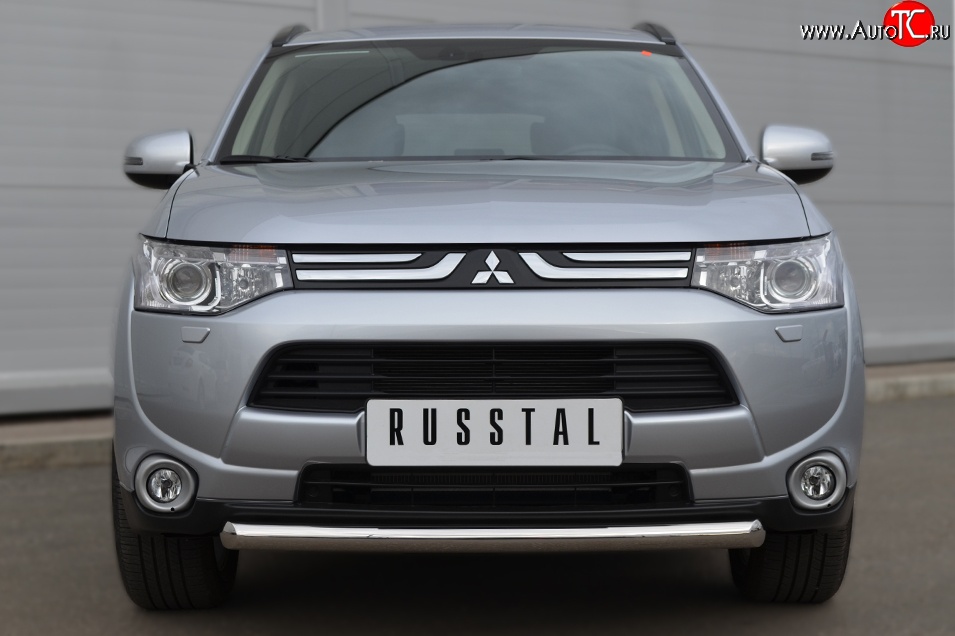 13 999 р. Одинарная защита переднего бампера диаметром 63 мм SLITKOFF  Mitsubishi Outlander  GF (2012-2014) дорестайлинг  с доставкой в г. Чебоксары