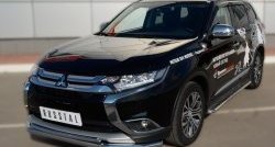 14 549 р. Одинарная защита переднего бампера диаметром 63 мм SLITKOFF  Mitsubishi Outlander  GF (2015-2018) 2-ой рестайлинг  с доставкой в г. Чебоксары. Увеличить фотографию 3