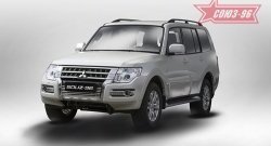 Декоративный элемент воздухозаборника Souz-96 нержавеющая сталь Mitsubishi Pajero  4 V90 (2014-2020) 2-ой рестайлинг (Хром загл. d16)